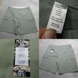 Walls Work‎ Wear Cargo Shorts Mens XL 38" Limestone Rugged Ripstop Outdoor NEW